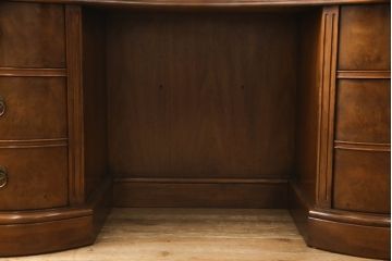 中古　DREXEL HERITAGE(ドレクセルヘリテイジ)　Cameo Classics(キャメオクラシックス)　高級感溢れるキドニーデスク(定価約170万円)(両袖デスク、机、在宅ワーク、在宅用ワークデスク、カウンターテーブル)(R-052437)