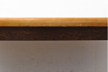 中古　美品　高級品!　秋山木工　ナラ材　極厚の天板が目を引くダイニングテーブル(食卓)(R-052439)