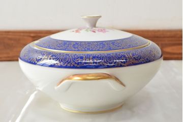 ドイツ　BAVARIA　TIRSCHENREUTH　チュリーンなど10点(スープ皿、オーバルプレート、キャセロール、洋食器)(R-052447)