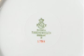 ドイツ　BAVARIA　TIRSCHENREUTH　チュリーンなど10点(スープ皿、オーバルプレート、キャセロール、洋食器)(R-052447)
