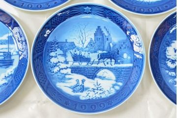 ROYAL COPENHAGEN　ロイヤルコペンハーゲン　イヤープレート11枚(1992〜1994年、1996〜1999年、2000、2002、2003、2008年)(R-052450)