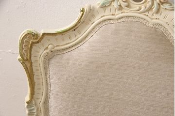 中古　美品　イタリア高級家具　SILIK(シリック)　DAFNEシリーズ　ロココ調　細部まで凝った造りが美しいアームチェア(定価約30万円)(ダイニングチェア、椅子)(R-052452)