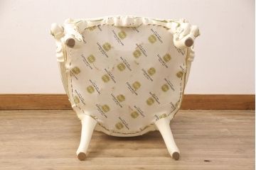 中古　美品　イタリア高級家具　SILIK(シリック)　DAFNEシリーズ　ロココ調　細部まで凝った造りが美しいアームチェア(定価約30万円)(ダイニングチェア、椅子)(R-052452)