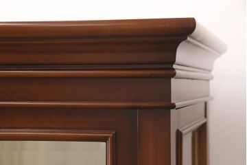 中古　超美品　超高級品　イタリア　Asnaghi Interiors(アスナギインテリア)　ロココ調　脚の凝った装飾が美しいキュリオケース(定価約300万円)(キャビネット、ガラスケース、ショーケース、Gケース)(R-052454)