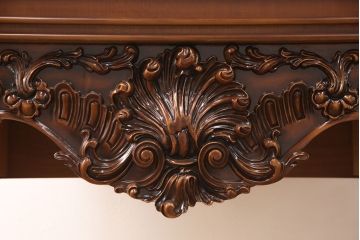中古　超美品　超高級品　イタリア　Asnaghi Interiors(アスナギインテリア)　ロココ調　脚の凝った装飾が美しいキュリオケース(定価約300万円)(キャビネット、ガラスケース、ショーケース、Gケース)(R-052454)