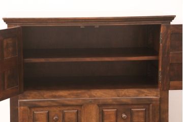 和製ビンテージ　美品　九州民芸家具　天板から脚に至るまで凝ったつくりが際立つチェスト(サイドボード、引き出し、収納棚、ヴィンテージ)(R-052455)