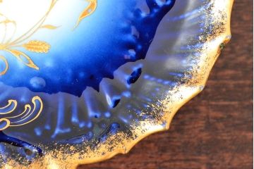 フランスアンティーク　Limoges　リモージュ　コンポート(花柄、金彩)(R-052457)