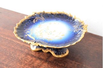 フランスアンティーク　Limoges　リモージュ　コンポート(花柄、金彩)(R-052457)