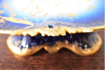 フランスアンティーク　Limoges　リモージュ　コンポート(花柄、金彩)(R-052457)