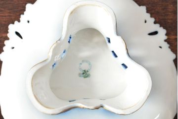 フランスアンティーク　Limoges　リモージュ　コンポート(花柄、金彩)(R-052457)
