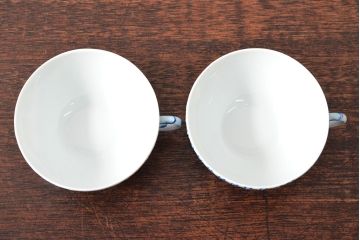 ROYAL COPENHAGEN　ロイヤルコペンハーゲン　ブルーフルーテッド　フルレース　カップ&ソーサー2客(洋食器)(定価88,000円)(R-052458)