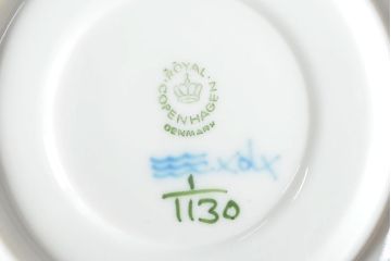 ROYAL COPENHAGEN　ロイヤルコペンハーゲン　ブルーフルーテッド　フルレース　カップ&ソーサー2客(洋食器)(定価88,000円)(R-052459)