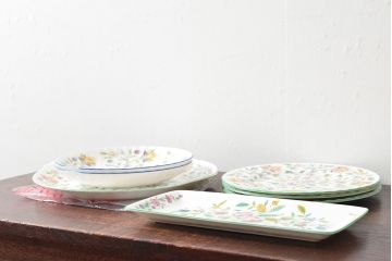 イギリス　MINTON(ミントン)　スープ皿など7点(ケーキプレート、スクエアプレート、洋食器)(R-052460)