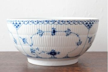 ROYAL COPENHAGEN　ロイヤルコペンハーゲン　ブルーフルーテッド　ハーフレース　ボウル(深皿、洋食器)(定価66,000円)(R-052461)
