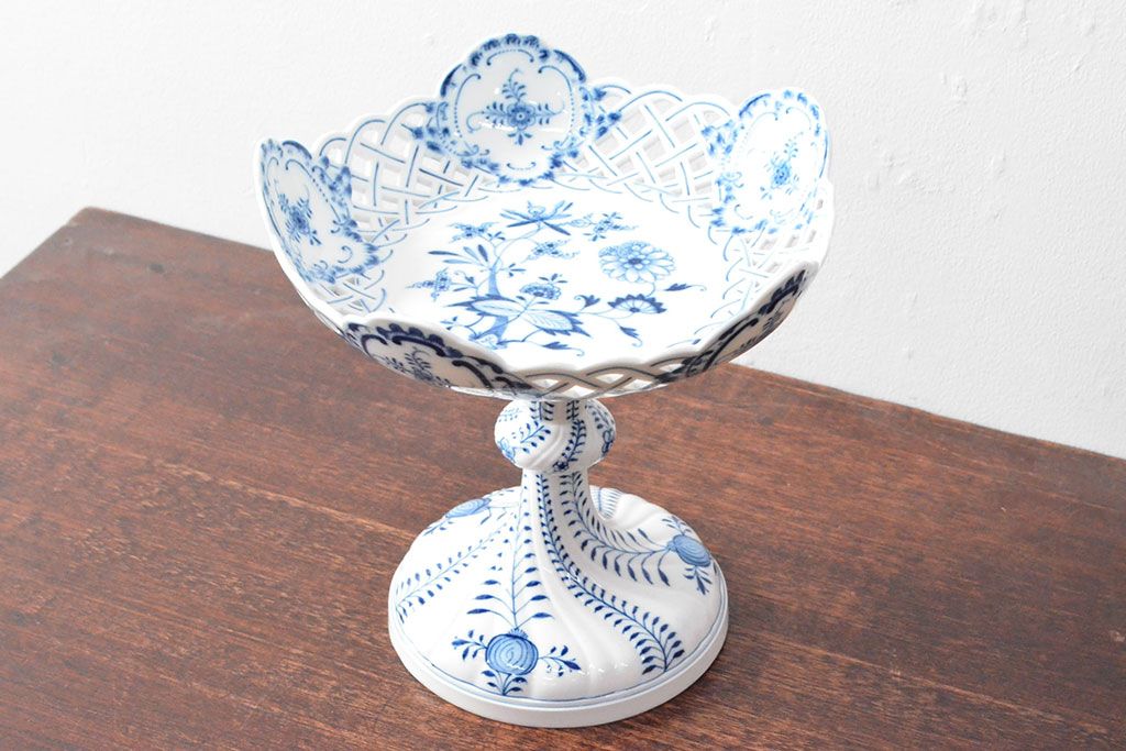 MEISSEN　マイセン　ブルーオニオン　コンポート(ケーキ皿、フルーツコンポート、洋食器、2級品)(R-052464)