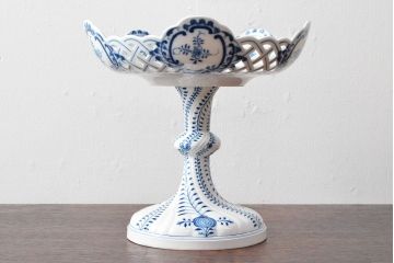 MEISSEN　マイセン　ブルーオニオン　コンポート(ケーキ皿、フルーツコンポート、洋食器、2級品)(R-052464)