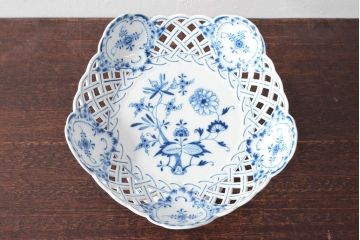 MEISSEN　マイセン　ブルーオニオン　コンポート(ケーキ皿、フルーツコンポート、洋食器、2級品)(R-052464)