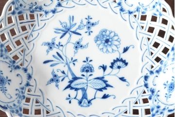 MEISSEN　マイセン　ブルーオニオン　コンポート(ケーキ皿、フルーツコンポート、洋食器、2級品)(R-052464)