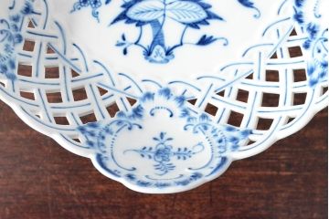 MEISSEN　マイセン　ブルーオニオン　コンポート(ケーキ皿、フルーツコンポート、洋食器、2級品)(R-052464)