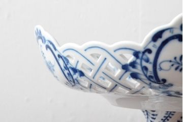 MEISSEN　マイセン　ブルーオニオン　コンポート(ケーキ皿、フルーツコンポート、洋食器、2級品)(R-052464)