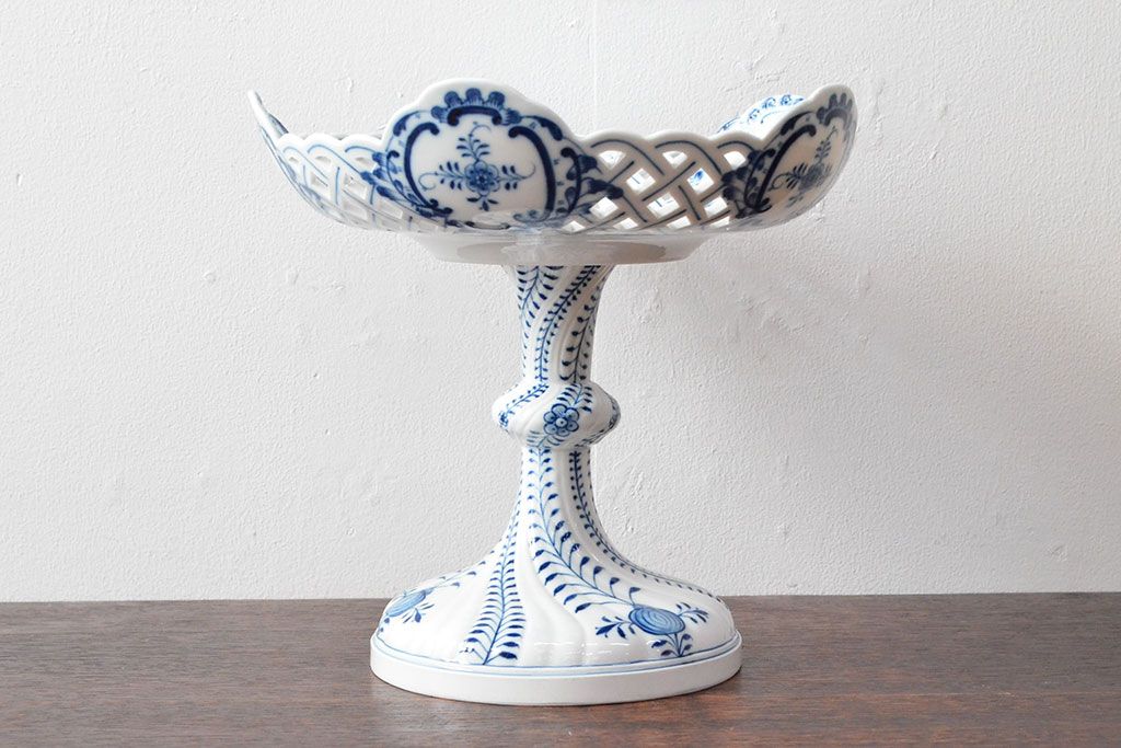 MEISSEN　マイセン　ブルーオニオン　コンポート(ケーキ皿、フルーツコンポート、洋食器、2級品)(R-052464)