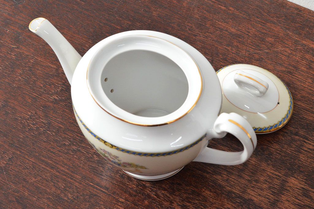 オールドノリタケ(日本陶器)　Noritake　ヤジロベー印　ポット・シュガー・クリーマー3点(洋食器)(R-052467)