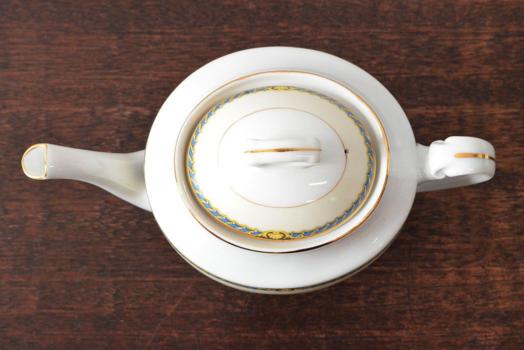 オールドノリタケ(日本陶器)　Noritake　ヤジロベー印　ポット・シュガー・クリーマー3点(洋食器)(R-052467)