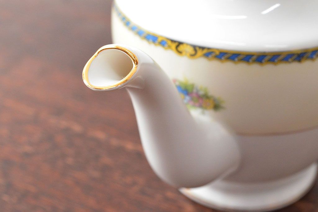 オールドノリタケ(日本陶器)　Noritake　ヤジロベー印　ポット・シュガー・クリーマー3点(洋食器)(R-052467)