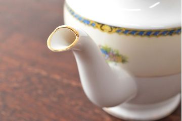 オールドノリタケ(日本陶器)　Noritake　ヤジロベー印　ポット・シュガー・クリーマー3点(洋食器)(R-052467)