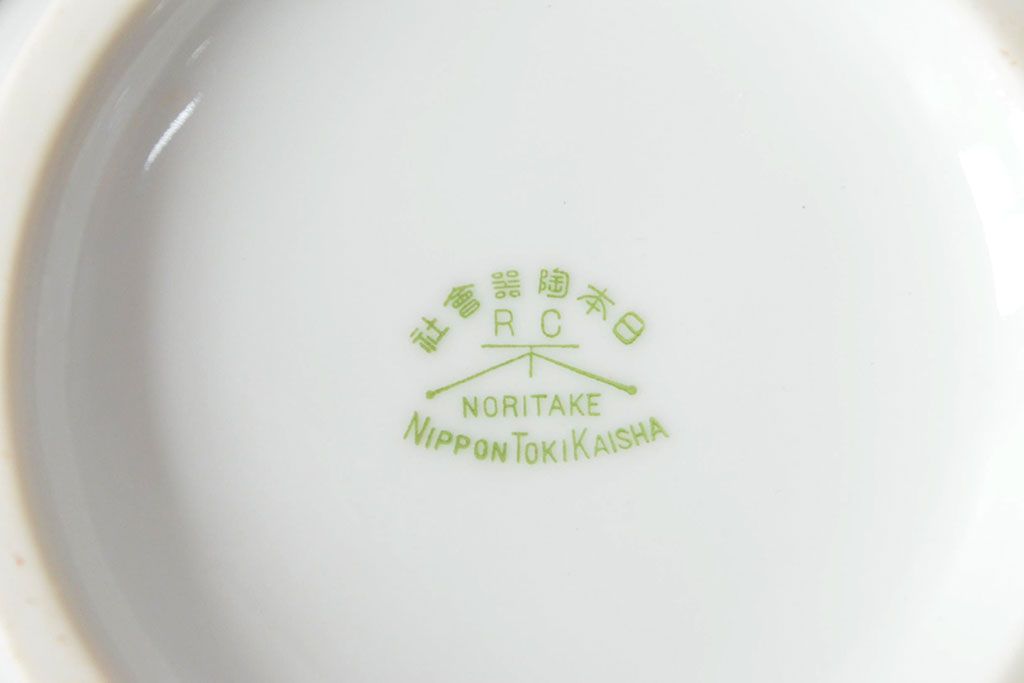 オールドノリタケ(日本陶器)　Noritake　ヤジロベー印　ポット・シュガー・クリーマー3点(洋食器)(R-052467)