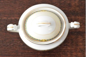 オールドノリタケ(日本陶器)　Noritake　ヤジロベー印　ポット・シュガー・クリーマー3点(洋食器)(R-052467)