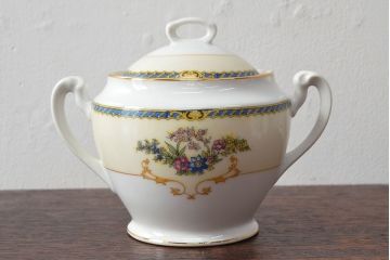 オールドノリタケ(日本陶器)　Noritake　ヤジロベー印　ポット・シュガー・クリーマー3点(洋食器)(R-052467)