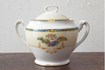 オールドノリタケ(日本陶器)　Noritake　ヤジロベー印　ポット・シュガー・クリーマー3点(洋食器)(R-052467)