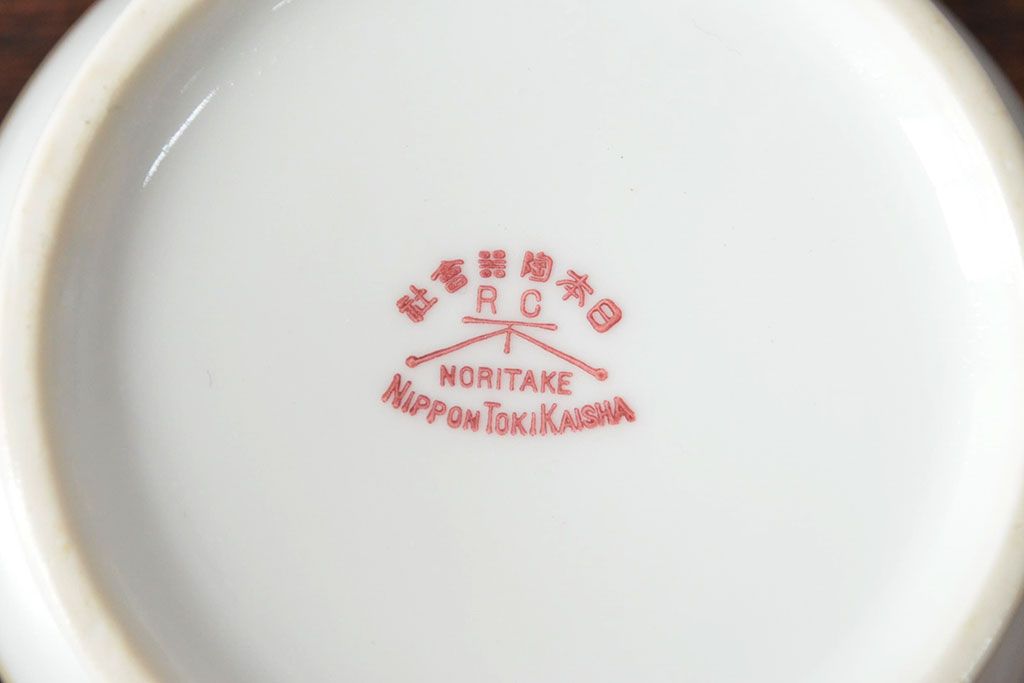 オールドノリタケ(日本陶器)　Noritake　ヤジロベー印　ポット・シュガー・クリーマー3点(洋食器)(R-052467)