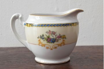 オールドノリタケ(日本陶器)　Noritake　ヤジロベー印　ポット・シュガー・クリーマー3点(洋食器)(R-052467)