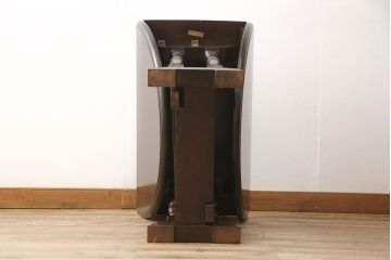 中古　松本民芸家具　脚のデザインがシックな27型バタフライ卓(定価約19万円)(ドロップリーフテーブル、ダイニングテーブル)(R-052471)