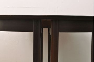 中古　デンマーク　ローズウッド　シンプルさの中にも洗練された美しさのある、特大エクステンションテーブル(定価約150万円、北欧)(ダイニングテーブル、ラウンドテーブル、北欧)(R-052473)