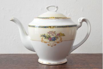 オールドノリタケ(日本陶器)　Noritake　ヤジロベー印　ポット・シュガー・クリーマー3点(洋食器)(R-052476)