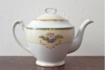 オールドノリタケ(日本陶器)　Noritake　ヤジロベー印　ポット・シュガー・クリーマー3点(洋食器)(R-052476)