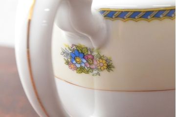 オールドノリタケ(日本陶器)　Noritake　ヤジロベー印　ポット・シュガー・クリーマー3点(洋食器)(R-052476)