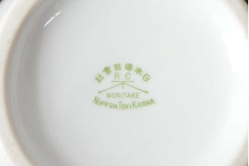 オールドノリタケ(日本陶器)　Noritake　ヤジロベー印　ポット・シュガー・クリーマー3点(洋食器)(R-052476)