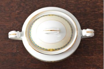 オールドノリタケ(日本陶器)　Noritake　ヤジロベー印　ポット・シュガー・クリーマー3点(洋食器)(R-052476)