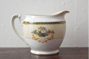 オールドノリタケ(日本陶器)　Noritake　ヤジロベー印　ポット・シュガー・クリーマー3点(洋食器)(R-052476)
