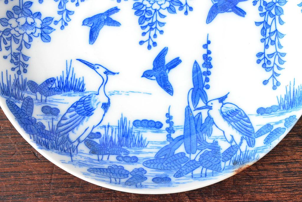 大正〜昭和初期　大日本庁桐造　花鳥図印判　カップ&ソーサー5客・カップ1点(R-052477)