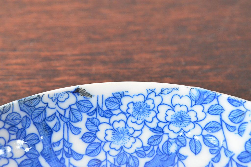 大正〜昭和初期　大日本庁桐造　花鳥図印判　カップ&ソーサー5客・カップ1点(R-052477)