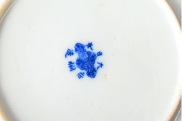 大正〜昭和初期　大日本庁桐造　花鳥図印判　カップ&ソーサー5客・カップ1点(R-052477)