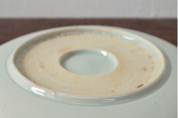 江戸期　古伊万里　花蝶図　染付　六寸皿3枚(和食器)(R-052483)