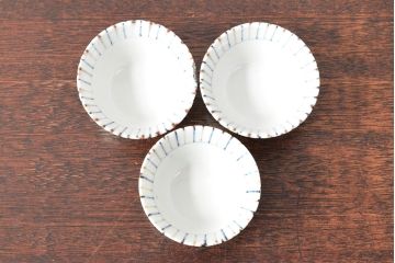 明治〜大正　麦藁手向付3客・染付向付3客(伊万里)(R-052484)