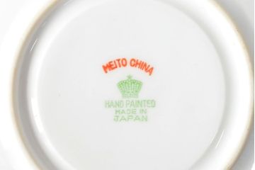 戦前　オールド名陶　ハンドペイント　カップ&ソーサー6客　共箱付(名古屋陶器、名古屋製陶所)(R-052489)