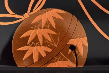 輪島塗　朝楓作　鈴五聖子蒔絵　銘々皿5客(木製、漆器)(R-052491)